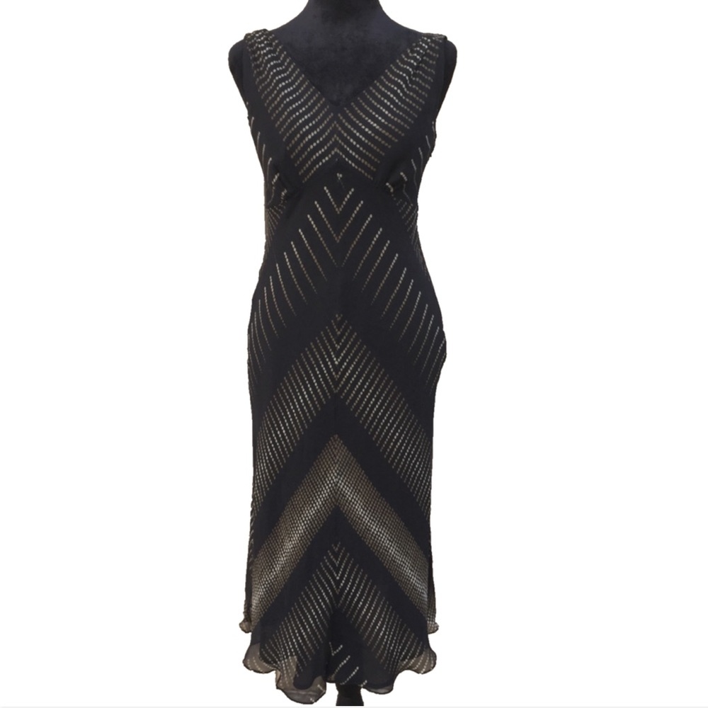 Alfani Black Sleeveless Silk Dress